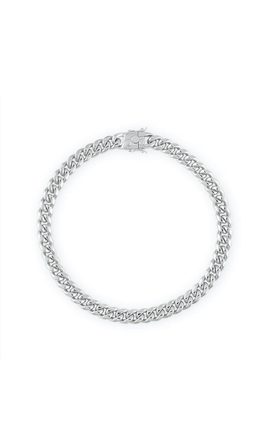 SILVER CURB NECKLACE-Lenozella
