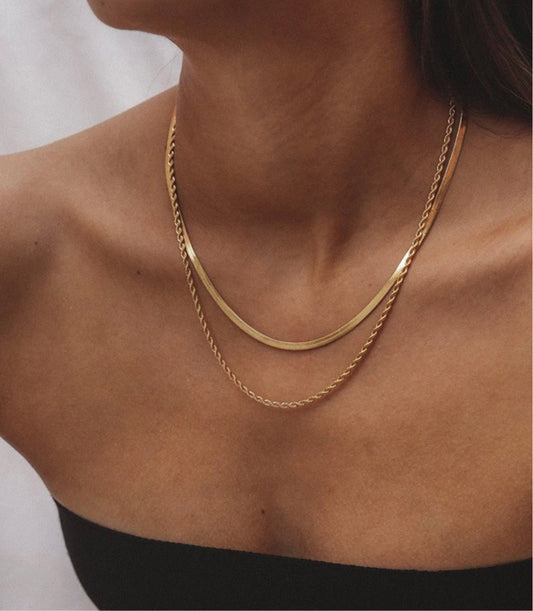 THIN HERRINGBONE NECKLACE