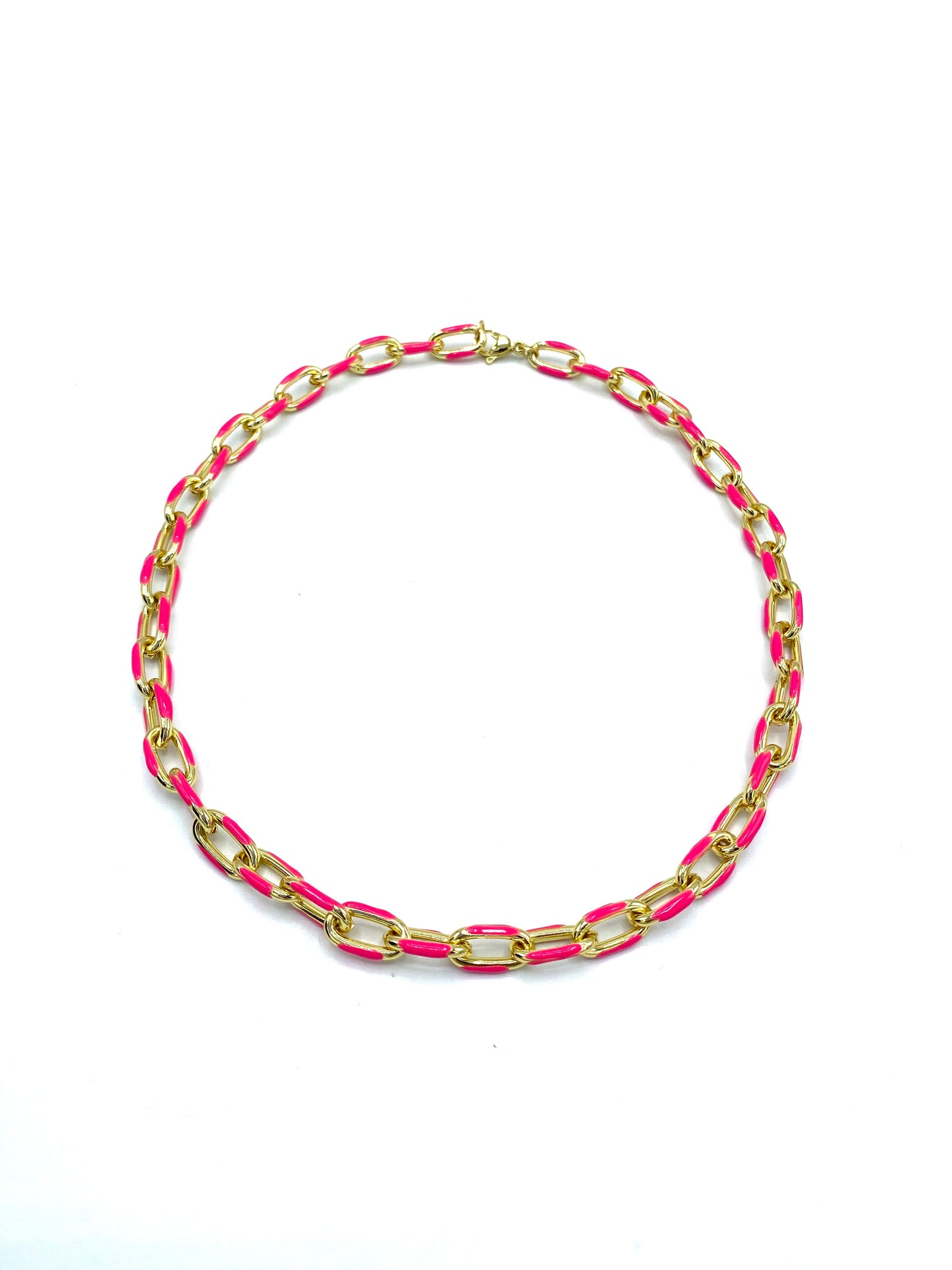 COLORED CURB NECKLACE